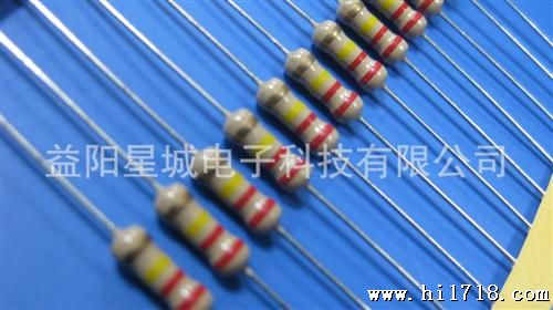 益阳星城电子CF/TB 碳膜铁脚编带 2W  色环电阻 直插电阻 1欧-1M