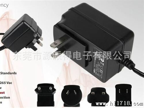 12V1.5A，可转换头电源，适配器UL,FCC,CE,GS,CB,SAA,KC,PSE