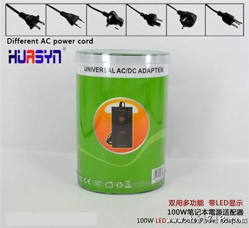 大量供应100W+U车载家用笔记本电源适配器 多功能LED电源