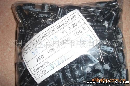 供应电解电容1000UF/16V 10*17长寿命批发电解电容