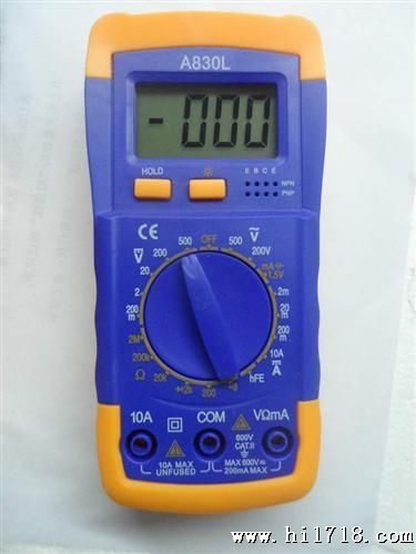 数字万用表 A830L  830L 带背光灯，数据保持！