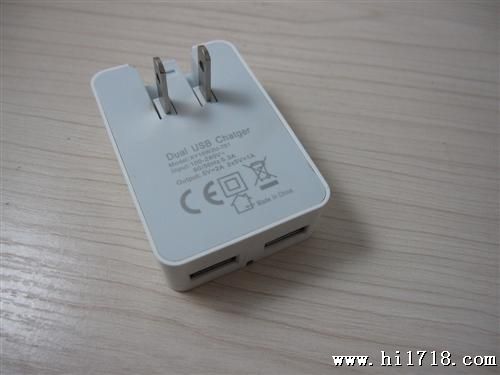供应 手机充电器 5V 2A双U充电器