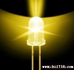 本厂生产5MM圆头亮黄光LED灯，黄光发光二管，价格优惠