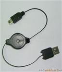 供应u伸缩线手机转接头 MP3连接线