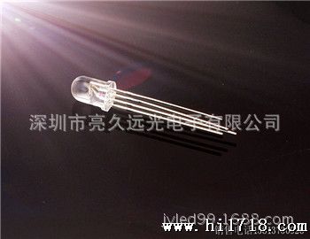 厂家供应优质LED发光二管5mm圆四脚全彩共阴或共阳