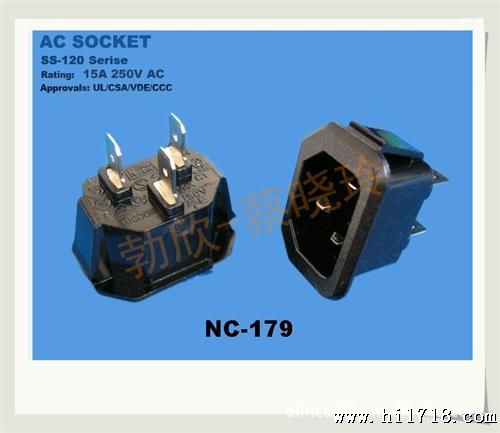 AC电源插头 工业品字插座BX-120-2.0B01公座 梅花座 座转换座