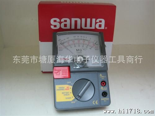 日本三和SanwaDM1008S|机械式缘电阻计1000MΩ缘电阻表