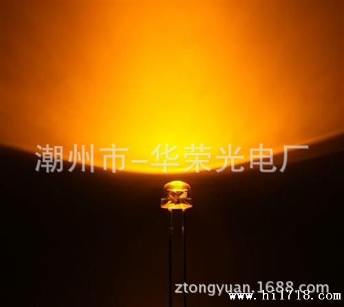 大量供应 F5亮黄灯 5mm发光二管 F5草帽黄灯长脚