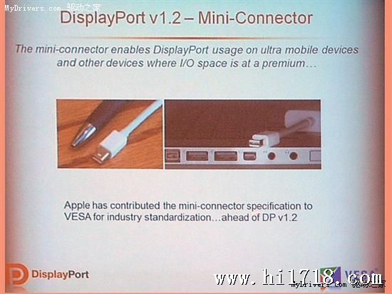 Mini DisplayPort接口规范正式颁布