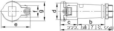 32A IP44  110V 工业电缆连接器 Lightany 亮泰 LT521
