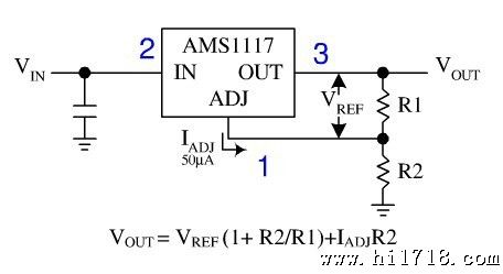 5V转3.3V线性稳压器AMS1117笔记本电脑电源管理800mA