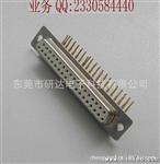 DR 37pin 母头孔式 车PIN弯插式 白胶插头插座连接器