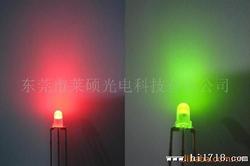 LED直插双色发光二管--3mm圆头有边红绿双色灯
