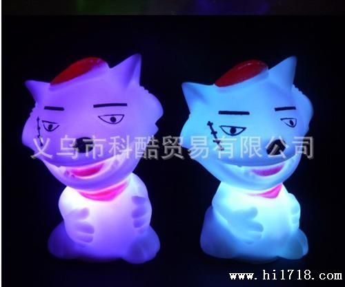 网络卡通动漫喜羊羊系列 七彩渐变灰太狼led小夜灯 室内壁灯