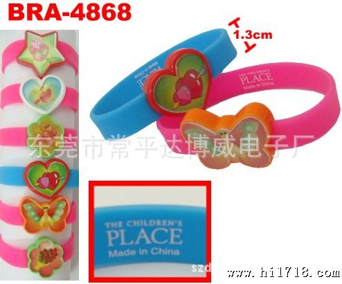 LED发光硅胶手环，节庆发光手环，