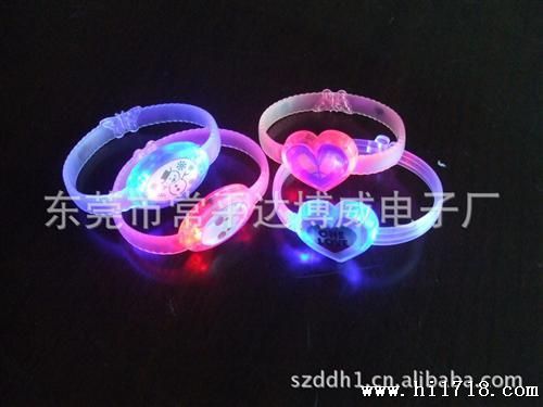 LED发光硅胶手环，节庆发光手环，