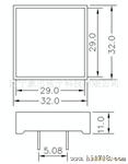 供应LED方形平面管发光块/32*32mm/红黄绿