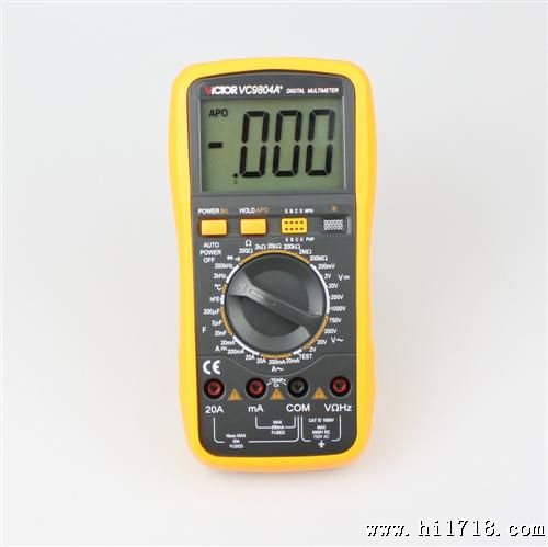  胜利 VC9804A+ 数字万用表 3位半 频率 温度 表