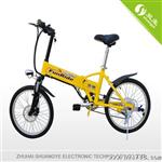 隐形变速锂电车 前碟刹式电动自行车 36V20寸电瓶车 双业电动车
