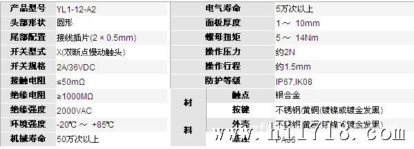 YL1-12-A2规格