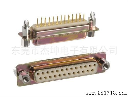 DP 25pin 母头孔式 全金1U两排插板焊板式 插头插座连接器
