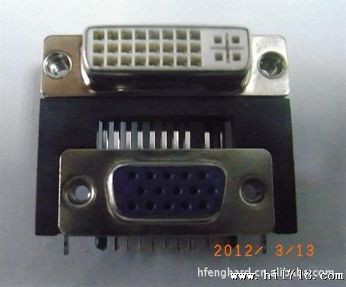 D-sub  DVI  系列双胞胎（双层）连接器 锌合金支架（挡板）