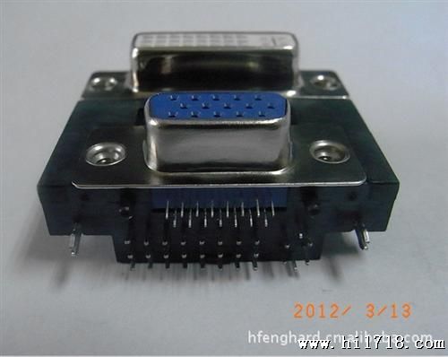 D-sub  DVI  系列双胞胎（双层）连接器 锌合金支架（挡板）