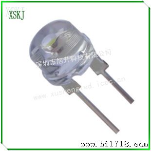 大草帽0.5W 白光 大功率 LED 发光二管 直插led 8mm 亮