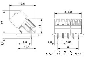 45°角PCB端子台
