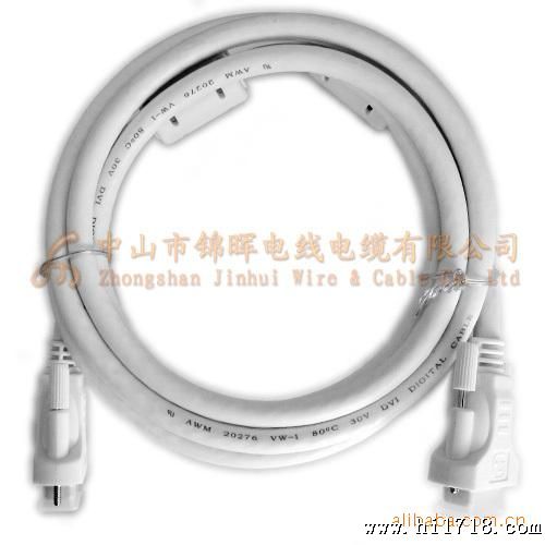DVI(18+1) 高清视频连接线 单通道DVI-D接口 纯白色DVI线
