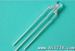 3MM黄翠绿双色共阴透明LED发光二管 双色LED 可混批