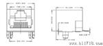 (伟定RJ45) 网络插座变压器滤波器百兆千兆网卡机顶盒PCB用连接器