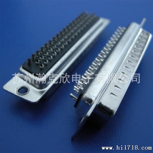 高PIN 位传统型DB头 HDD50P传统焊线式 黑胶