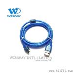 1.8米 mini U2.0 加密屏蔽 带磁环 1.8m u-mini5P