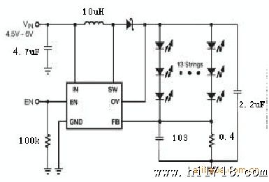 20LED25LED30LED35个LED升压IC