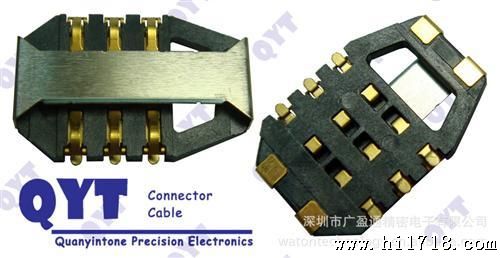 供应菱形SIM卡座，耳扣式，SIM CARD，6PIN，卡座