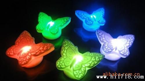 七彩小夜灯 LED礼品灯 七彩蝴蝶小夜灯 新奇特产品
