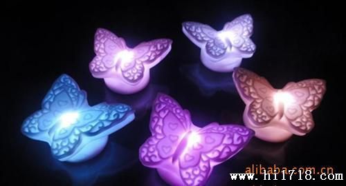 七彩小夜灯 LED礼品灯 七彩蝴蝶小夜灯 新奇特产品