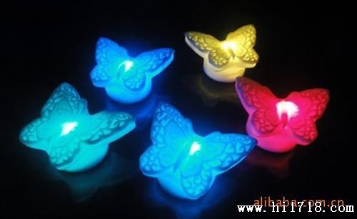 七彩小夜灯 LED礼品灯 七彩蝴蝶小夜灯 新奇特产品