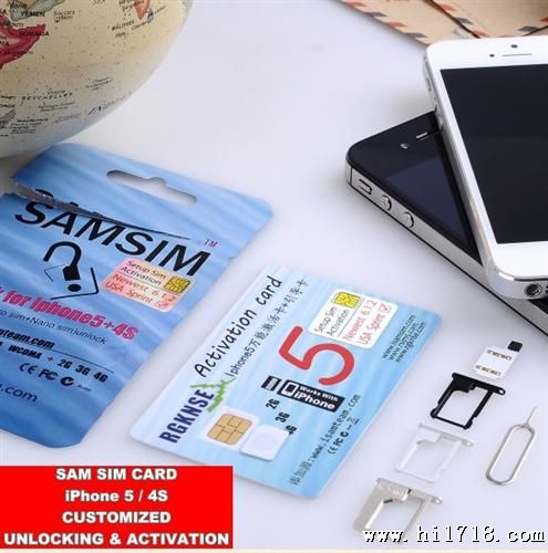 GEVEY激活卡iphone5 SAMSIM双卡通，无需GPP，R-SIM7卡座