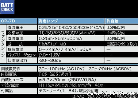 CP-7D指针式万用表|日本三和Sanwa模拟式万用表CP7D