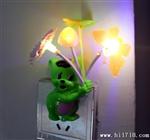 米老鼠卡通蘑菇光控灯 蝴蝶感应LED灯 DIY插电小夜灯壁灯床头灯