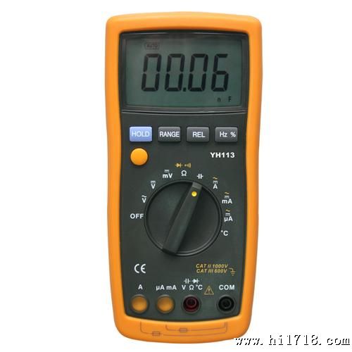 业海 YH113 带热电偶温度测量 自动保护数字万用表 表
