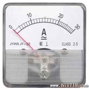 供应 柳市JY-60 -A单相直流电压表 指针式单相电流表