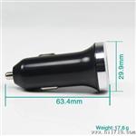 2.1A+1A 双U车载充电器　车充　光环车充