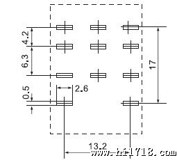 HH5小型继电器(MY3)外形及安装（开孔）尺寸图