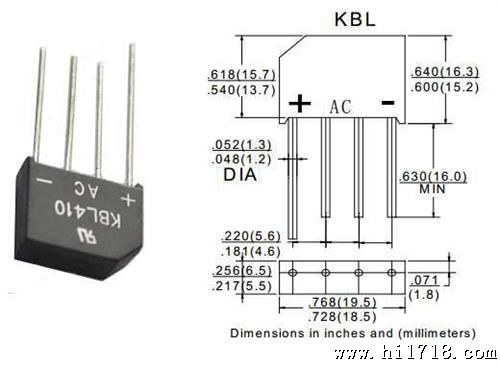 KBL系列单向桥式整流器