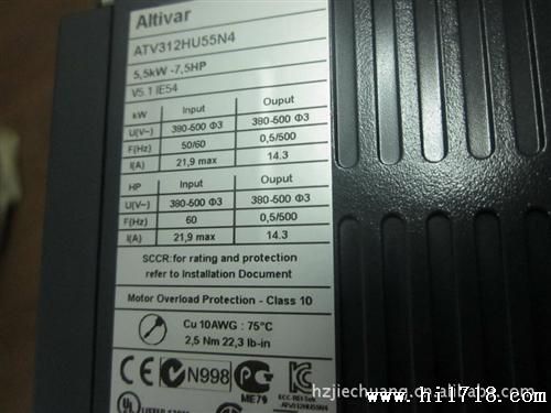 供应 施耐德 变频器 ATV312HU55N4