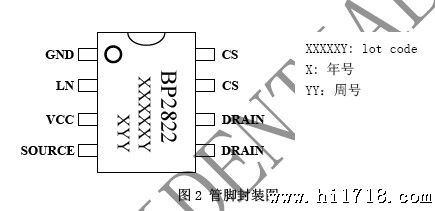BP2822芯片引脚功能图图片