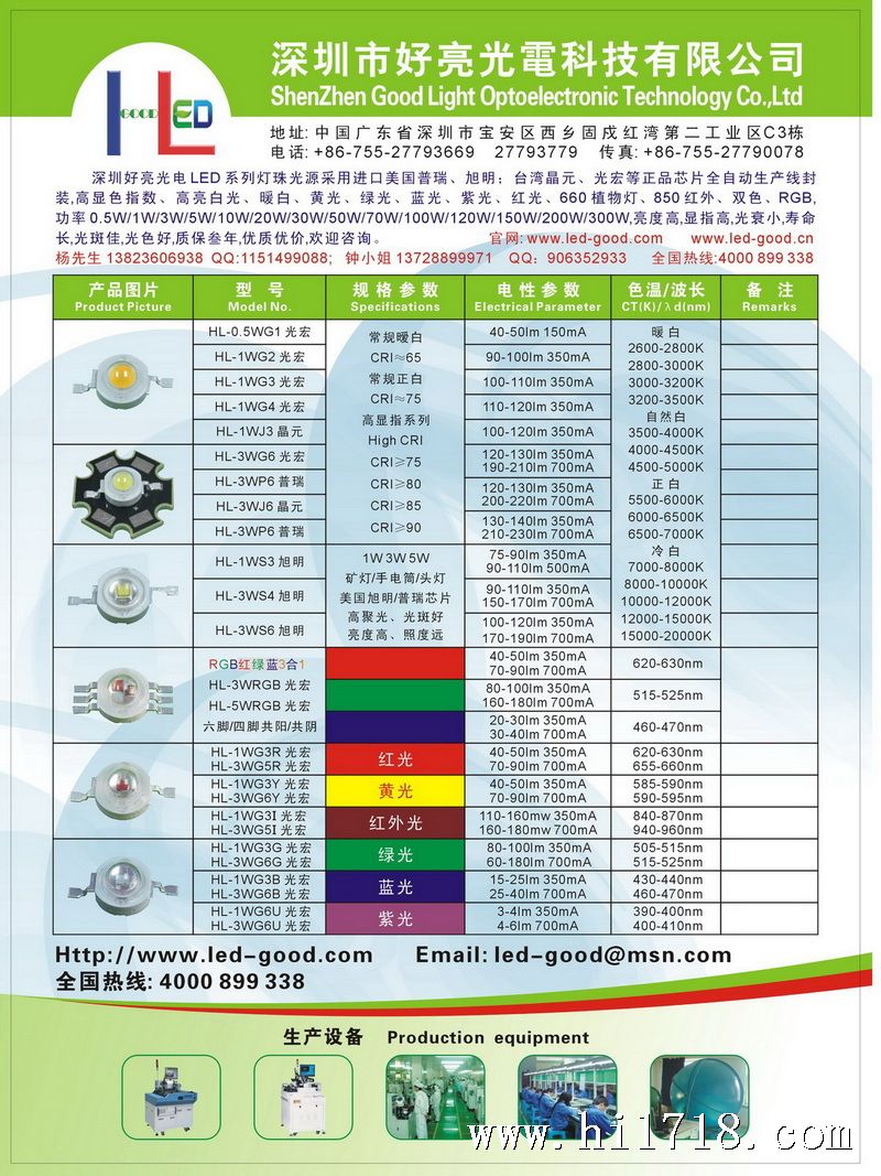 好亮光电LED光源单张彩页A800